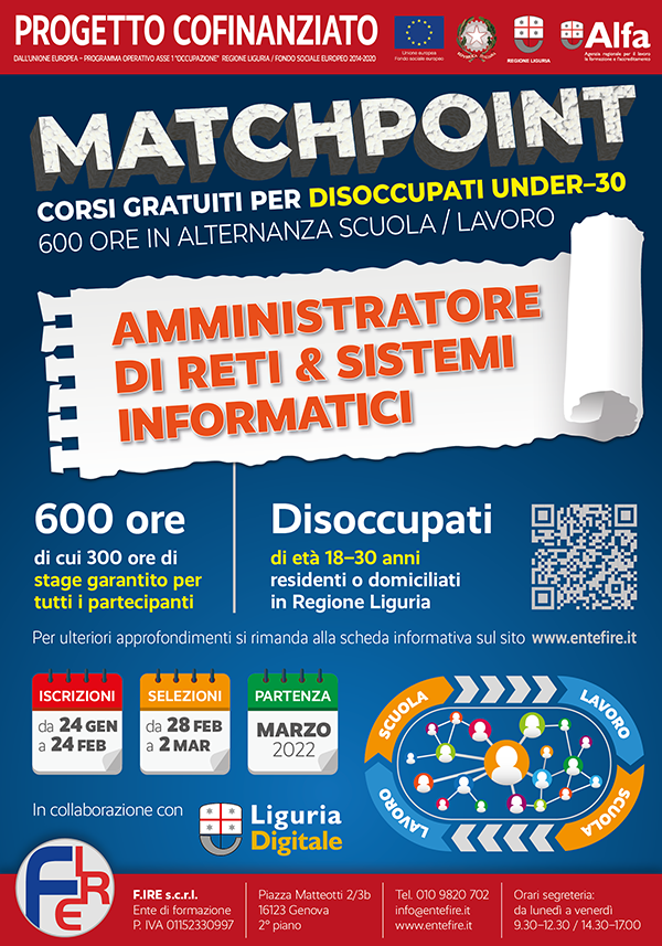 MPT1 - Reti1x Amministratore di reti & sistemi informatici staging ente fire