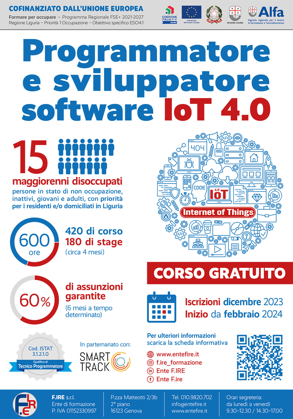Manifesto 70x100 - Programmatore IoT 4.0 Programmatore e sviluppatore software IoT 4.0 staging ente fire